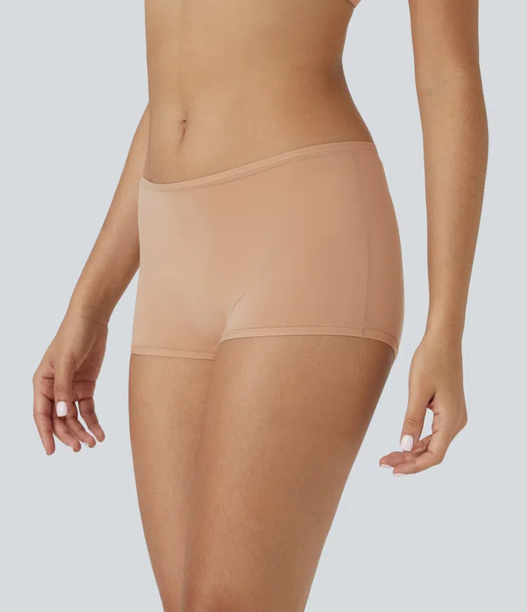 High Stretch  Low Rise Solid Lounge Boy Shorts