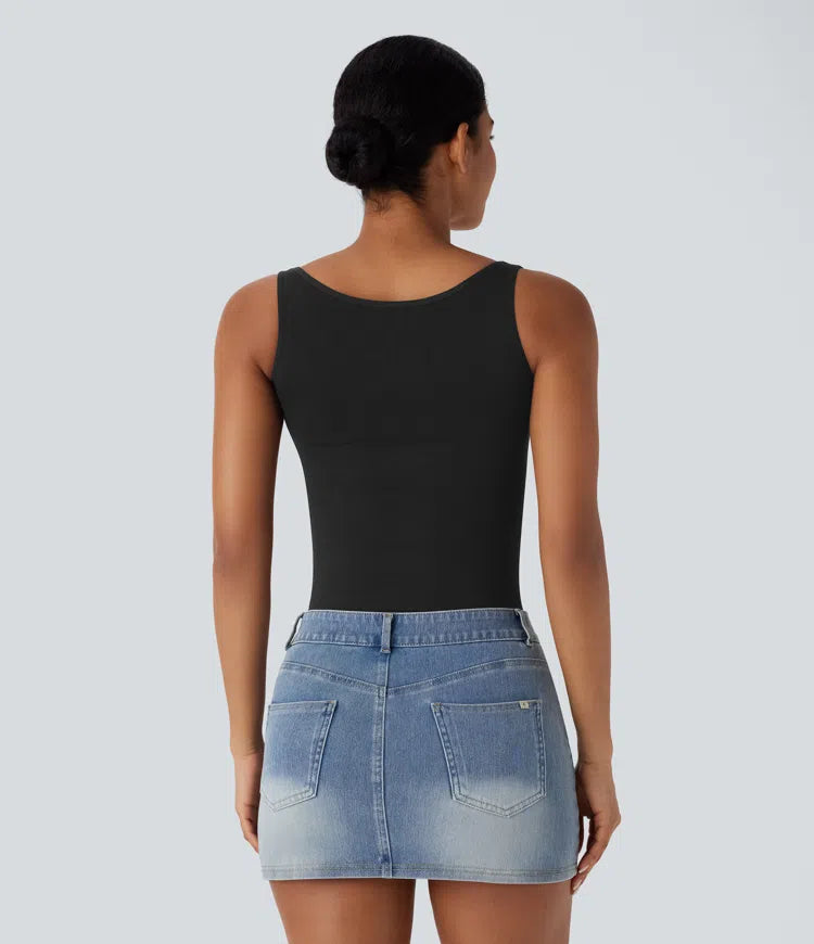 OneForm Seamless Flow Square Neck Lounge Shapewear Tank Top