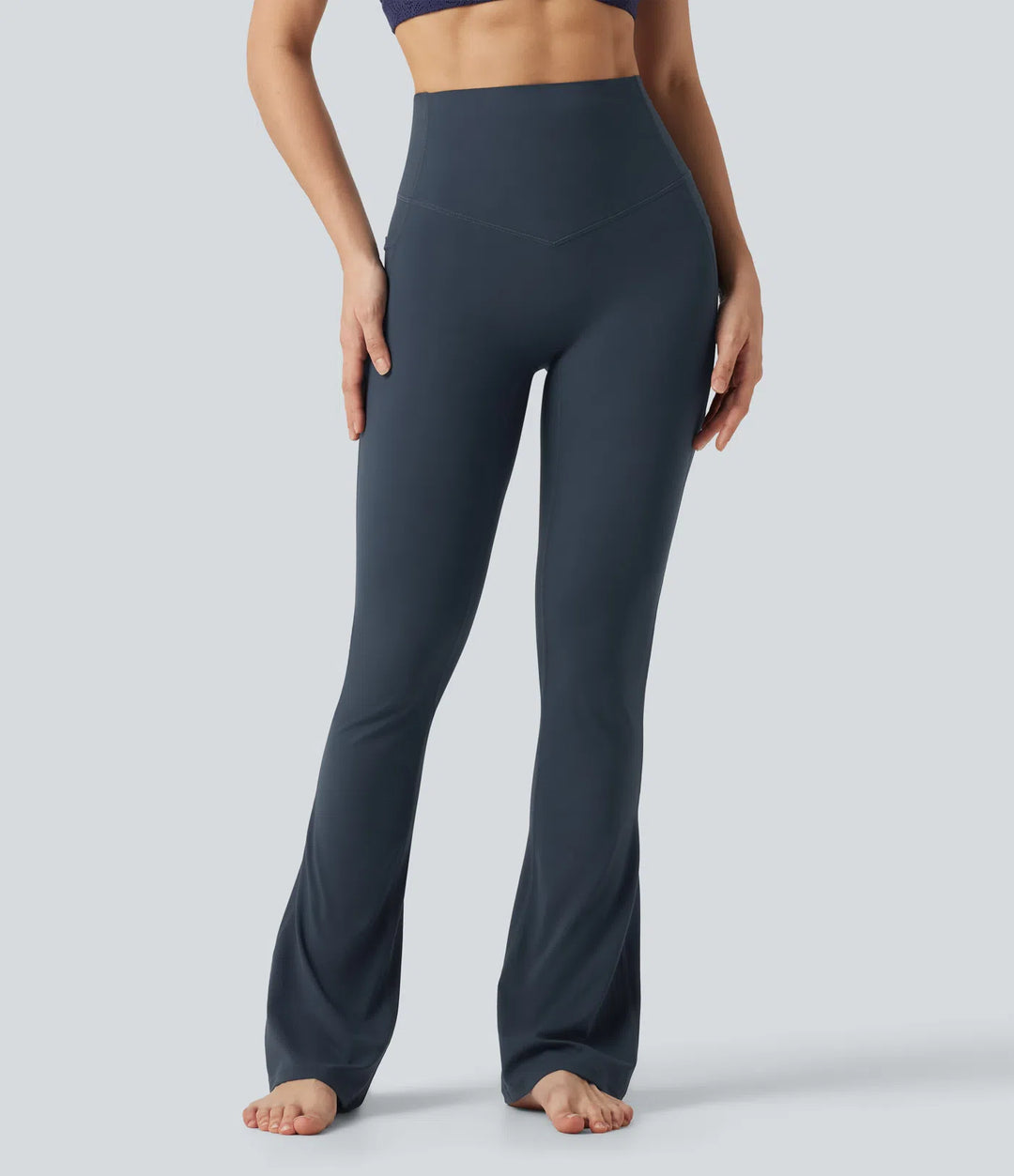 Halara UltraSculpt High Waisted Tummy Control Shaping Bootcut Yoga Leggings with Pockets