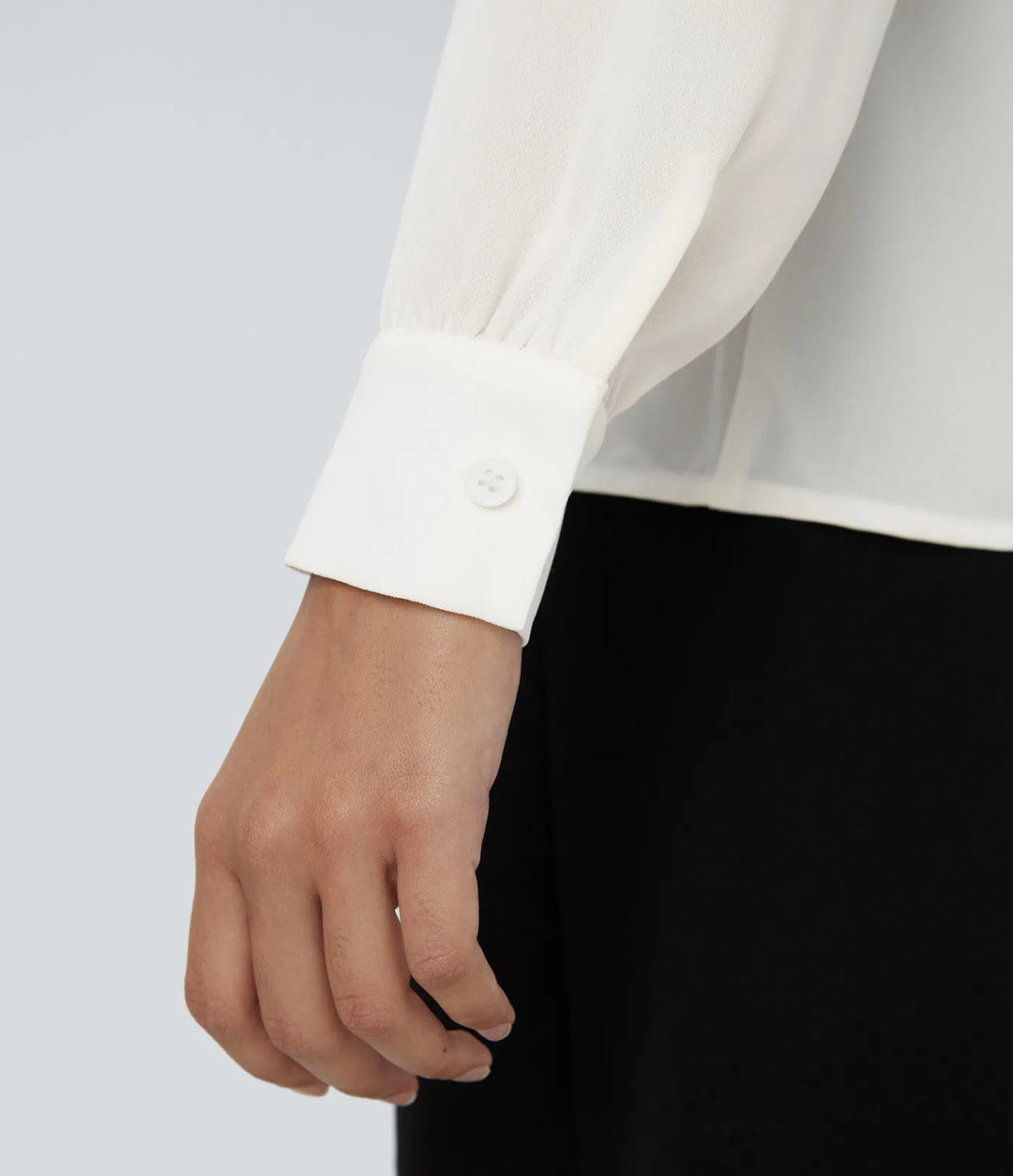 V Neck Long Sleeve Work Blouse