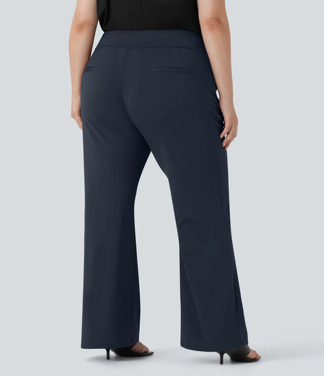 Plus Size Halara Flex DayStretch High Waisted Work Flare Pants with Side Zip Pockets