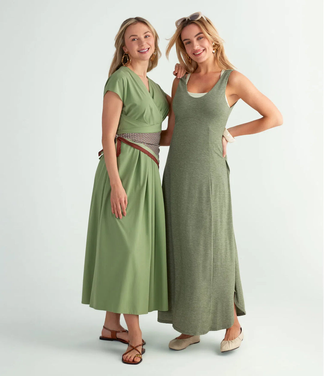 U Neck Flowy Maxi Casual Tank Dress