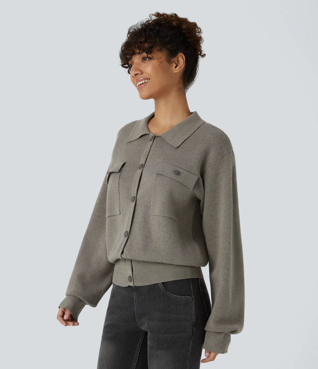 Pocket Long Sleeve Casual Sweater