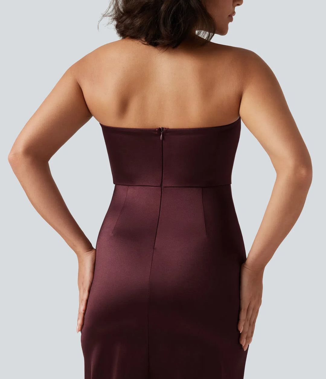Tube 2-in-1 Bodycon Satin Midi Party Dress