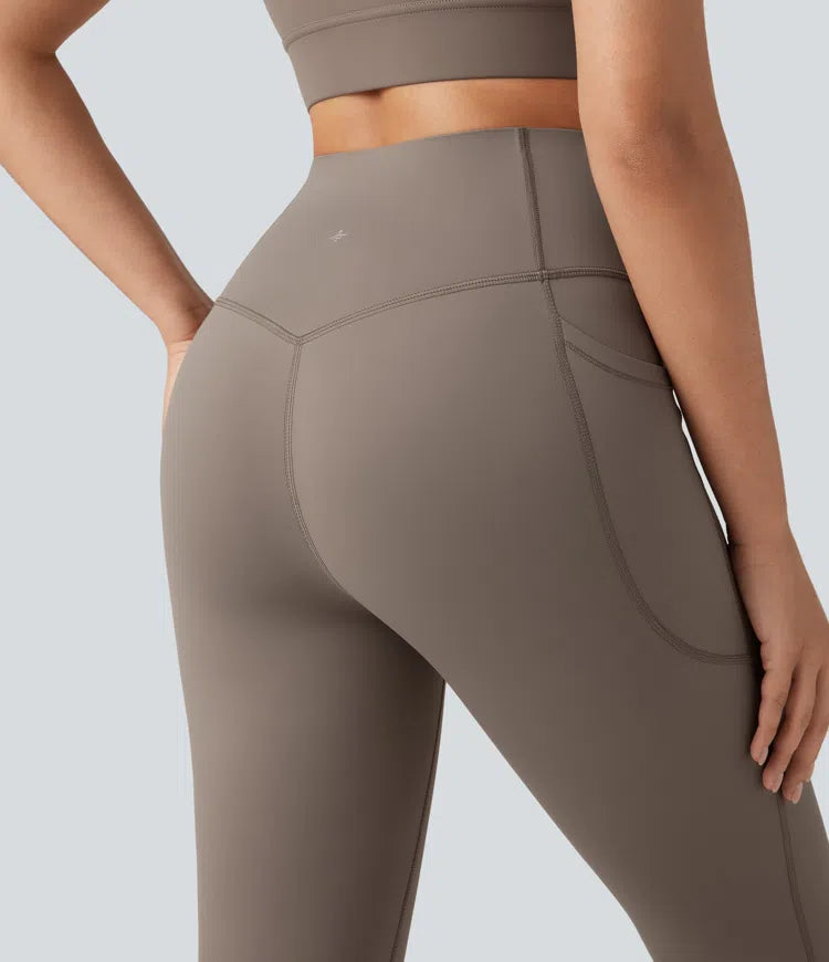 Halara Ultrasculpt Heat High Waisted Tummy Control Fleece Yoga Leggings with Pockets