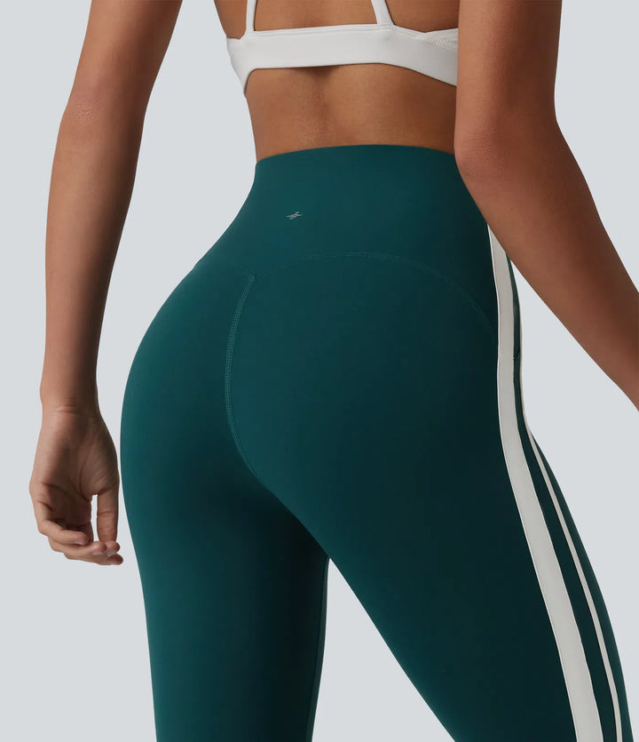 Halara Ultrasculpt High-waisted Tummy Control Side Stripe Yoga 7/8 Leggings