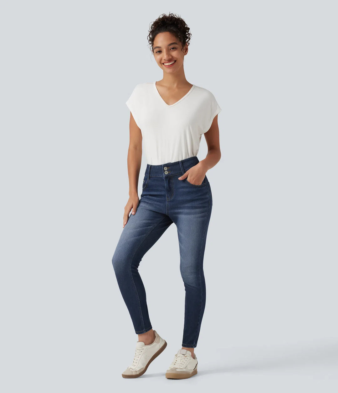Halara Flex Mid Rise Skinny Casual Jeans with Pockets