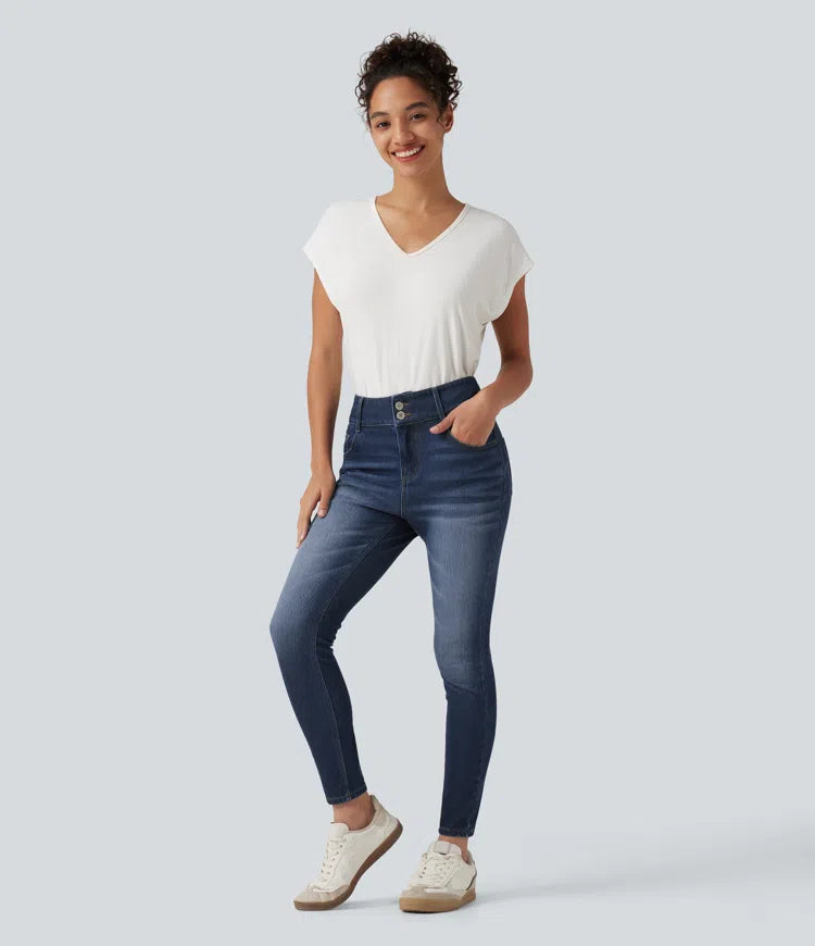 Halara Flex Mid Rise Skinny Casual Jeans with Pockets