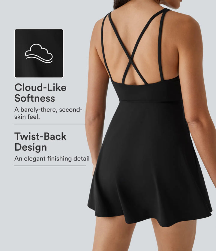 SoftlyZero Plush 2-Piece Pocket Dance Active Dress