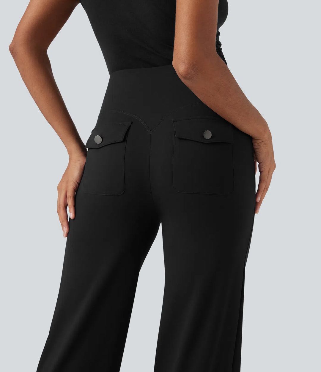 Halara UltraSculpt High Waisted Tummy Control Straight Leg Work Pants with Pockets