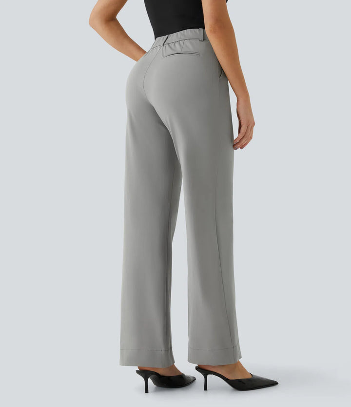 Halara Flex Mid Rise Pocket Straight Leg Work Pants