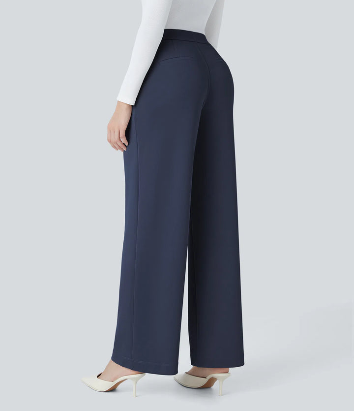 Halara Flex High Waisted Pocket Straight Leg Crepe Work Pants