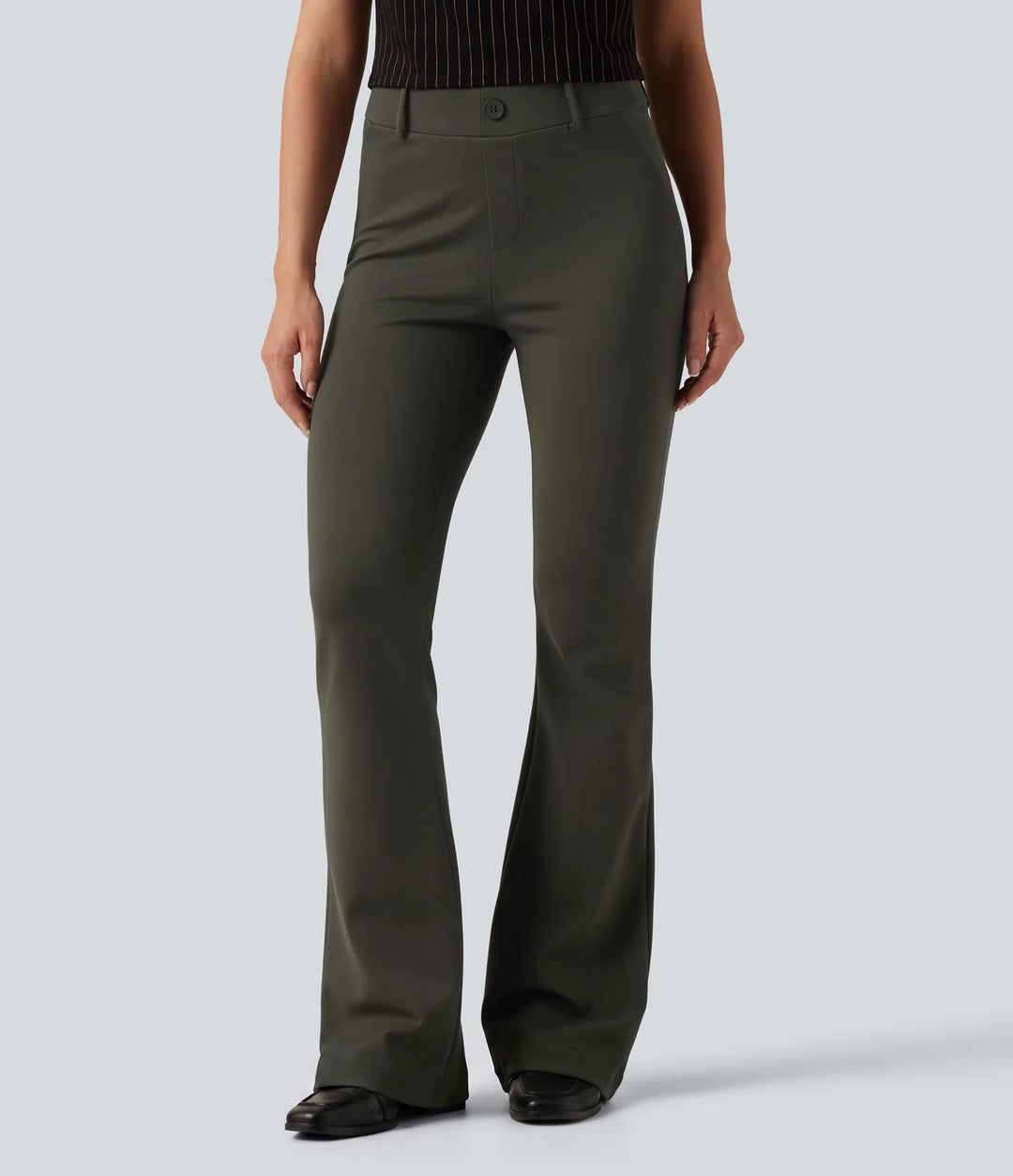 Halara Flex Mid Rise Bootcut Work Pants with Pockets
