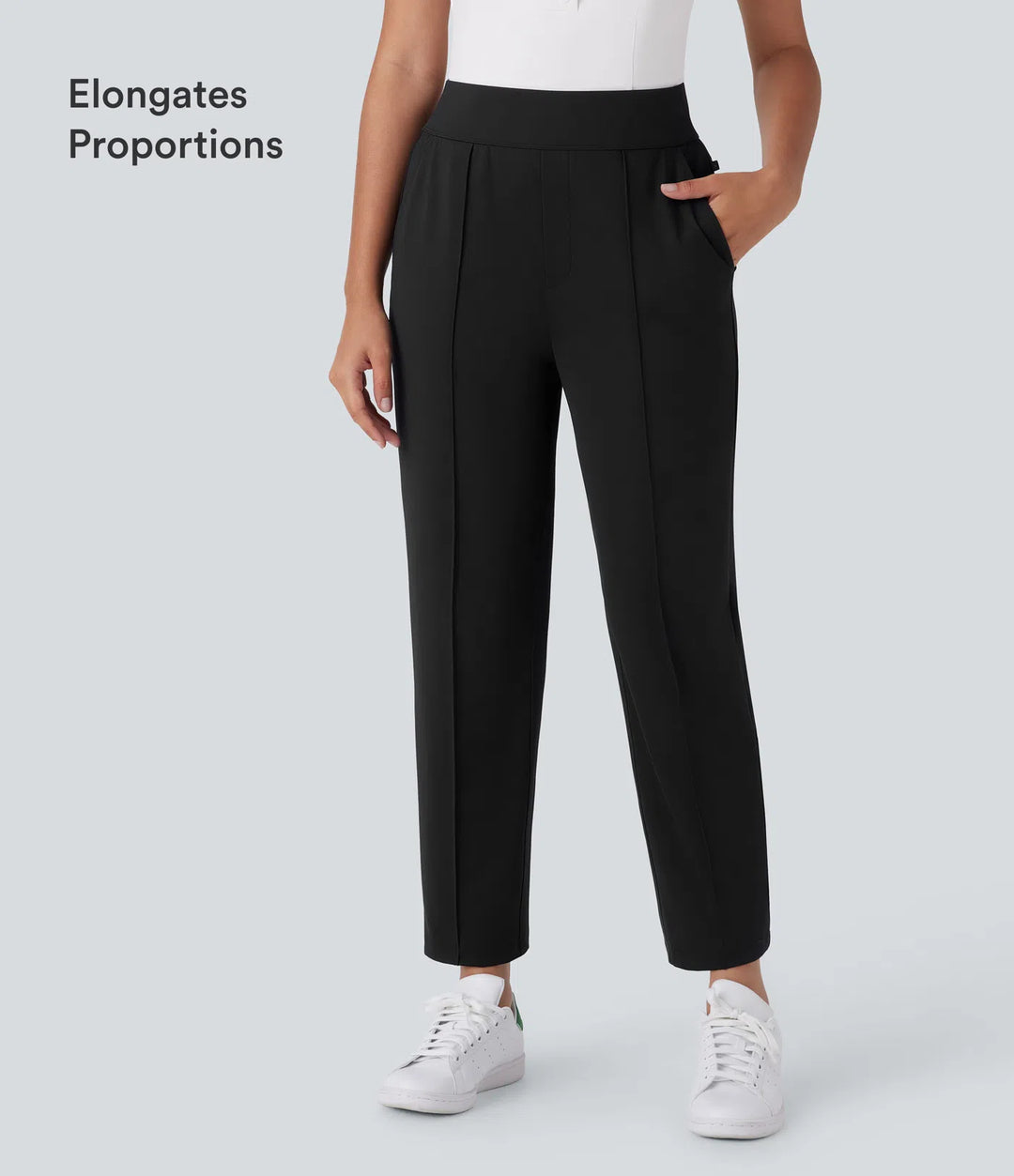 Mid High Waisted Pockets Quick Dry Golf Pants-Golf Tee-UPF40+