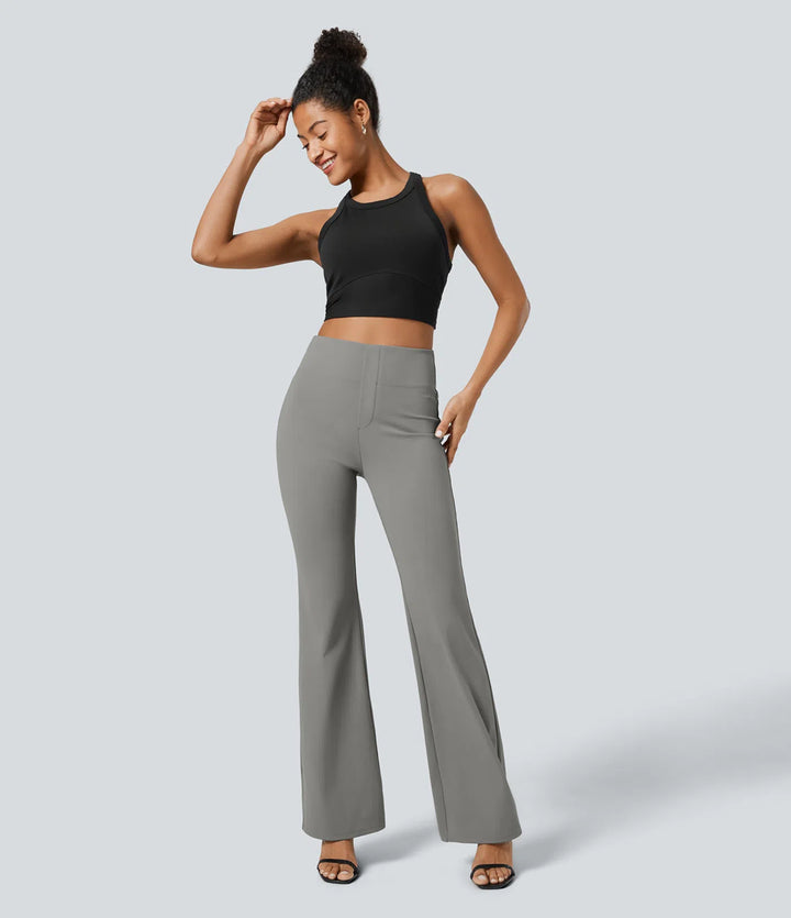 Halara Flex High Waisted Back Side Pocket Slight Flare Work Pants