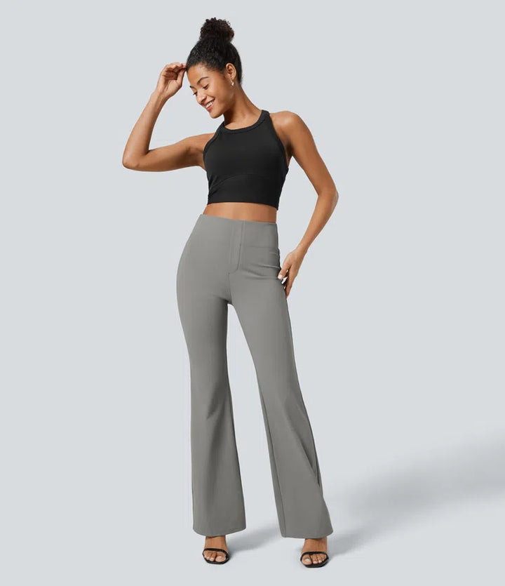 Halara Flex High Waisted Back Side Pocket Slight Flare Work Pants
