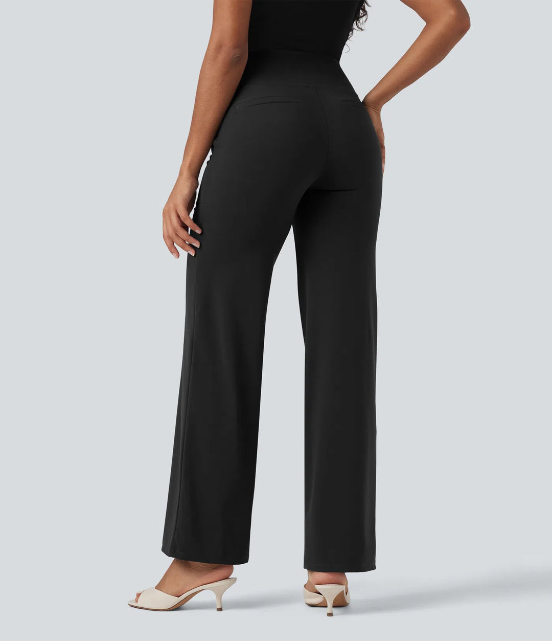 Halara UltraSculpt High Waisted Tummy Control Straight Leg Work Pants with Pockets