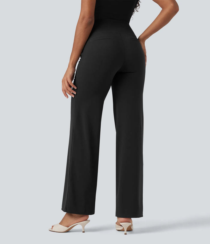 Halara UltraSculpt High Waisted Tummy Control Straight Leg Work Pants with Pockets