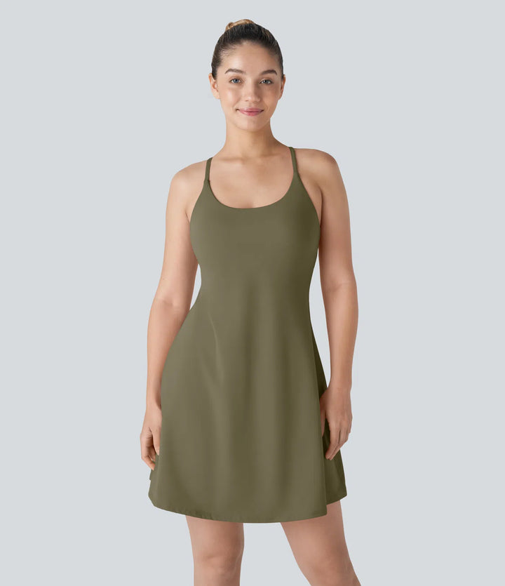 SoftlyZero Plush Backless Active Dress-Longer Length-Easy Peezy Edition