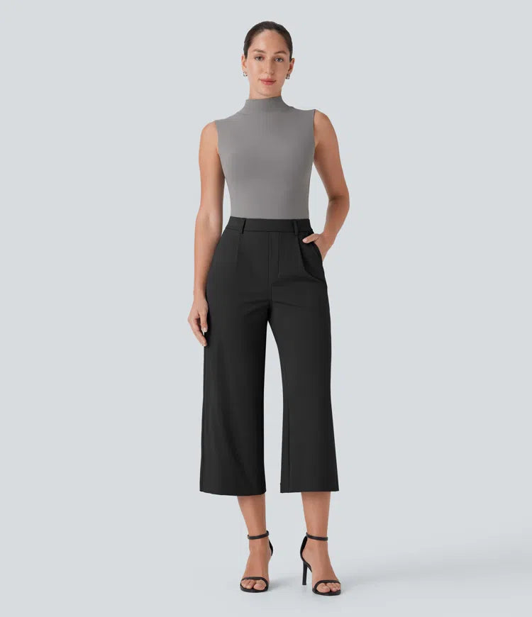 Halara Flex DayStretch High Waisted Side Pocket Straight Leg Capri Work Pants