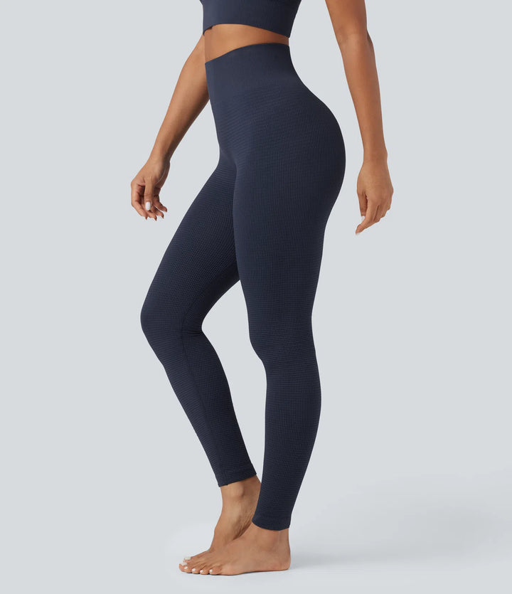 OneForm Seamless Flow Waffle High Waisted 7/8 Yoga Leggings