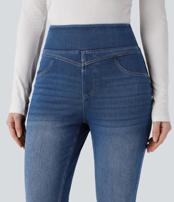 Halara Flex High Waisted Denim Casual Skinny 7/8 Leggings with Pockets