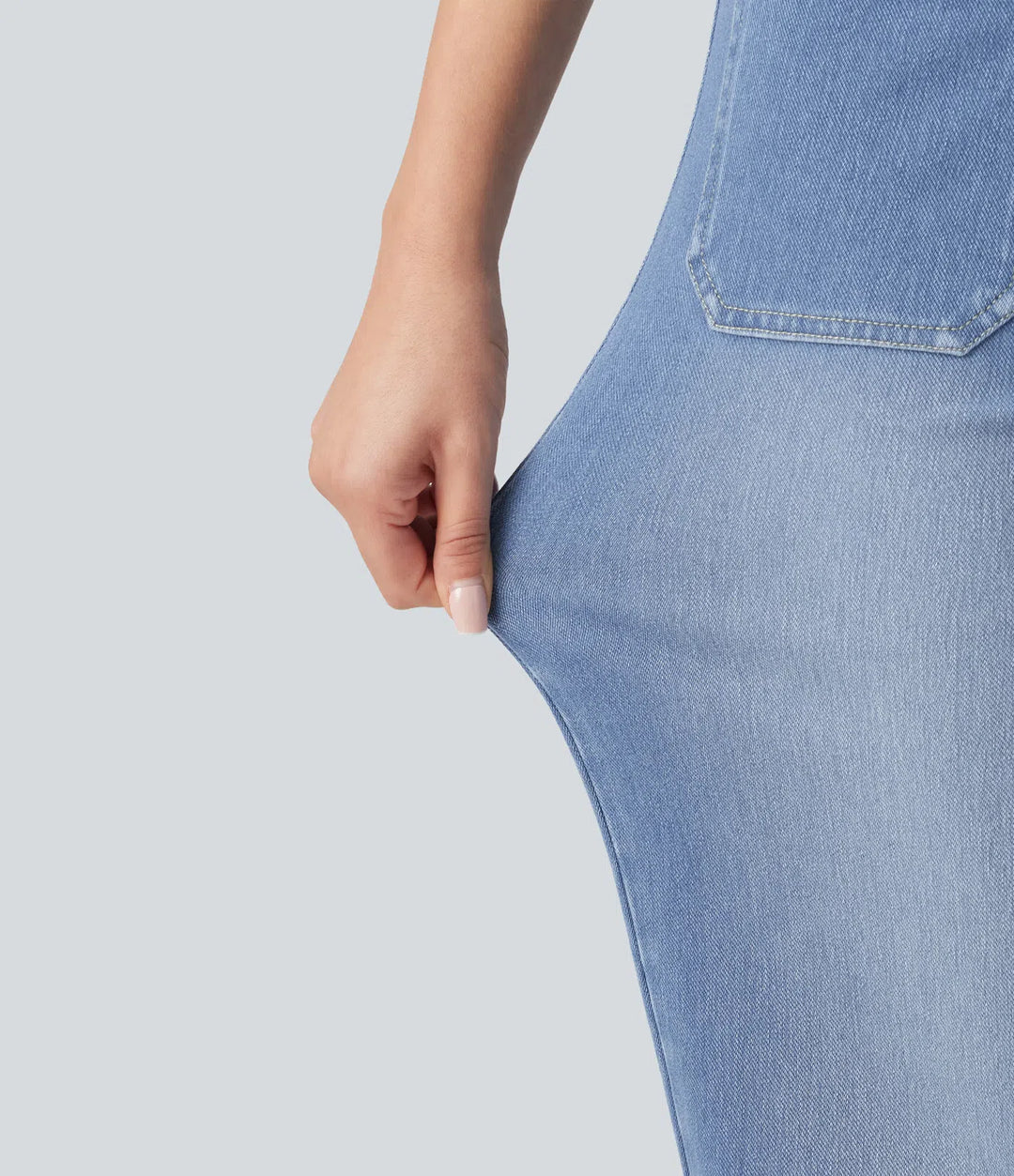 Halara Flex High Waisted Straight Leg Casual Jeans with Pockets