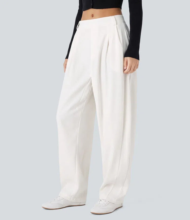 Mid Rise Pocket Barrel Leg Baggy Work Pants