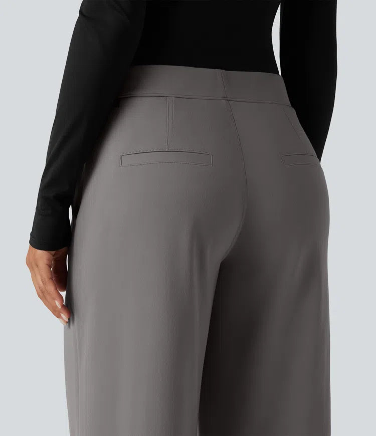 Halara Flex DayStretch Low Rise Straight Leg Work Pants with Pockets