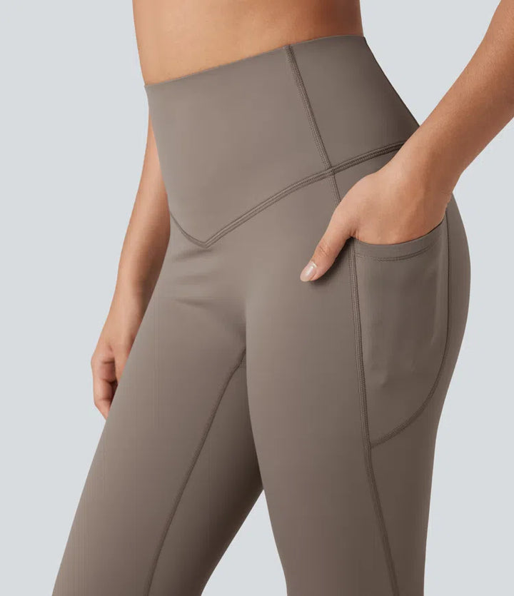 Halara Ultrasculpt Heat High Waisted Tummy Control Fleece Yoga Leggings with Pockets