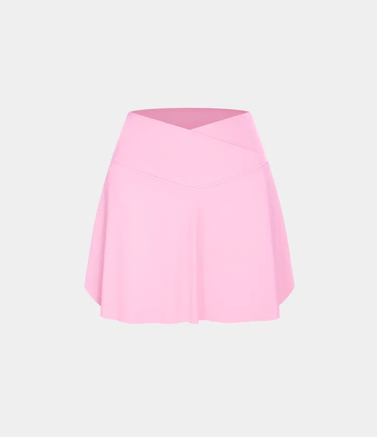 SoftlyZero Airy Crossover Pocket 2-in-1 InstantCool Tennis Skirt-Lucid-Longer Length