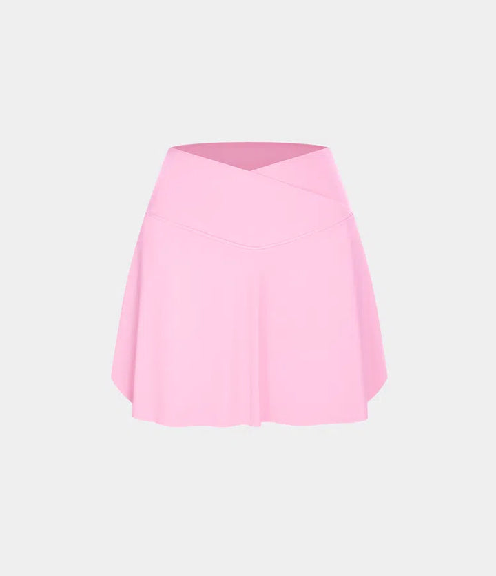 SoftlyZero Airy Crossover Pocket 2-in-1 InstantCool Tennis Skirt-Lucid-Longer Length