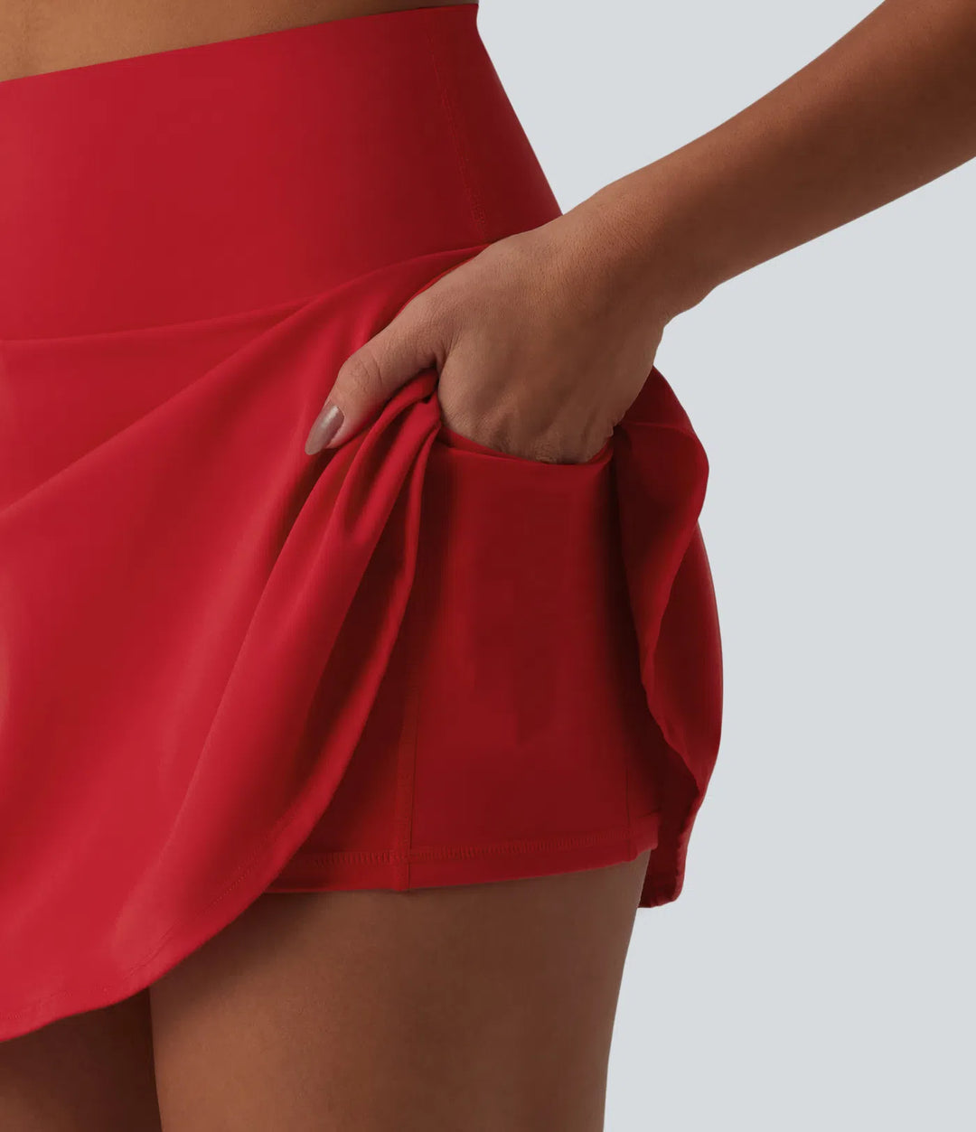 SoftlyZero Airy High Waisted Tummy Control 2-in-1 InstantCool Mini Tennis Skirt with Pockets