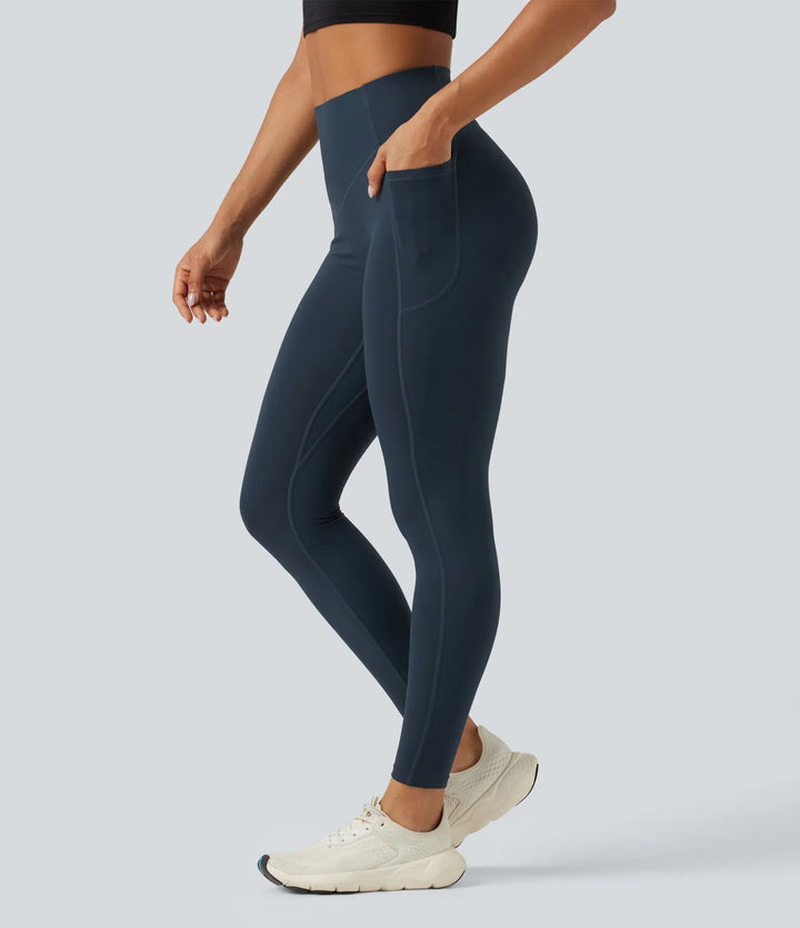 Halara UltraSculpt High Waisted Scrunch Butt Lifting Tummy Control Shaping Training Leggings with Pockets