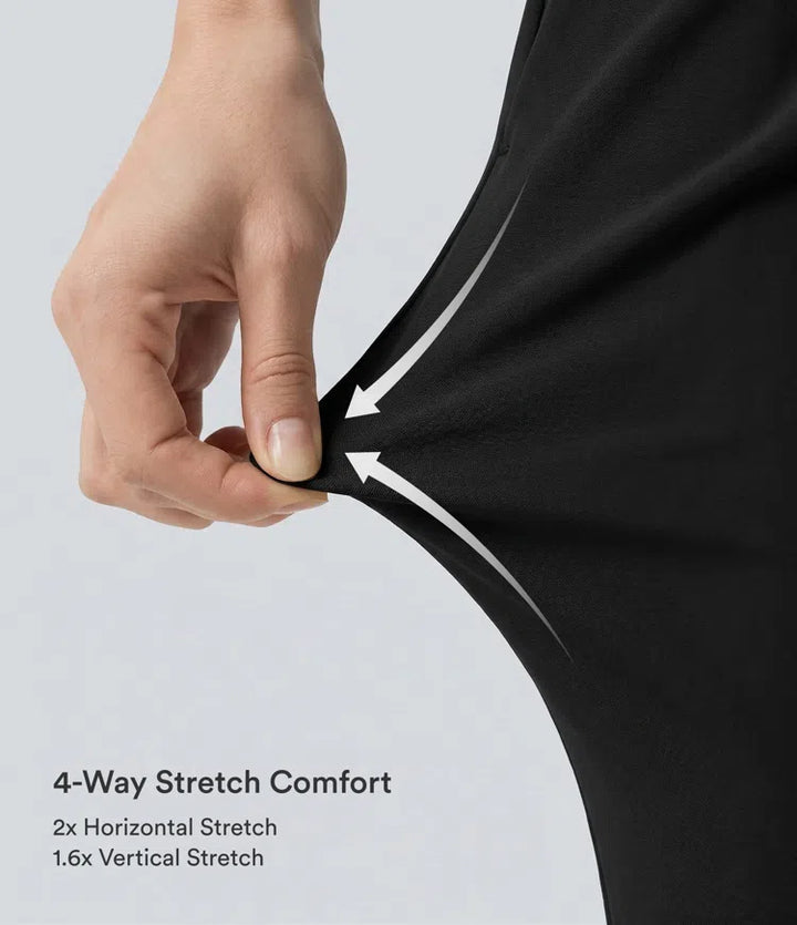 Halara Flex DayStretch Asymmetric Mid Rise Barrel Leg Work Pants with Pockets