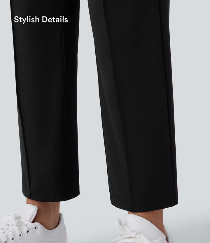 Mid High Waisted Pockets Quick Dry Golf Pants-Golf Tee-UPF40+
