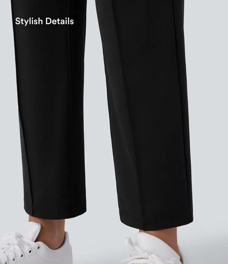 Mid High Waisted Pockets Quick Dry Golf Pants-Golf Tee-UPF40+