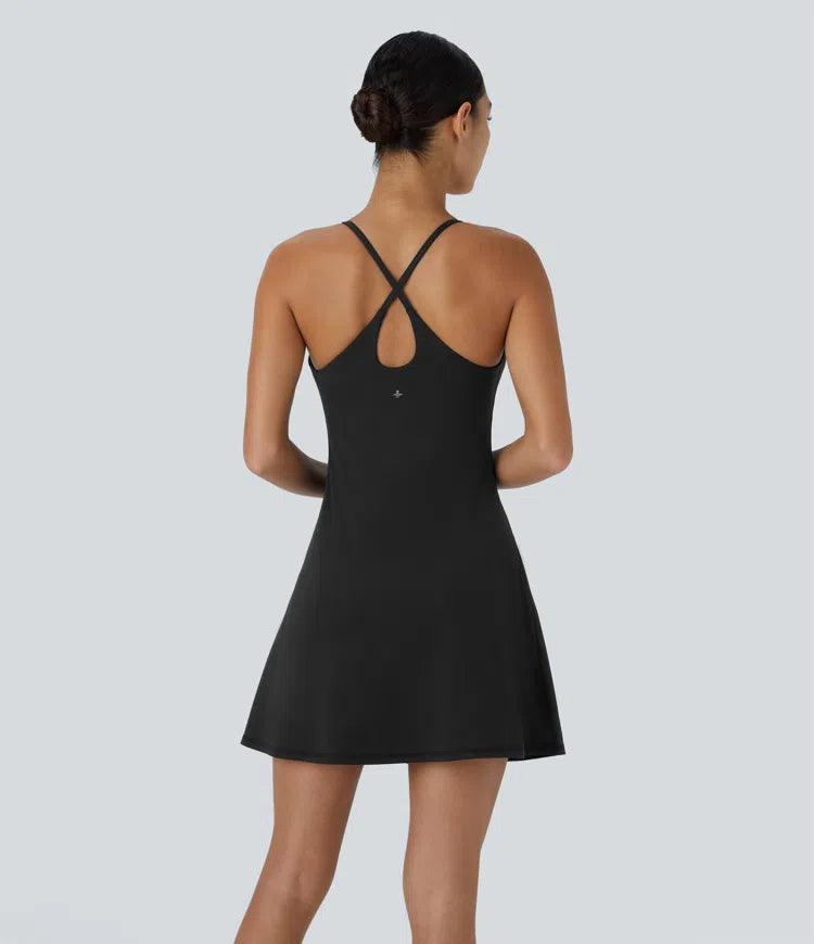 SoftlyZero Plush Backless Active Dress