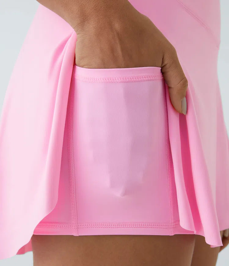 SoftlyZero Airy Crossover Pocket 2-in-1 InstantCool Tennis Skirt-Lucid-Longer Length