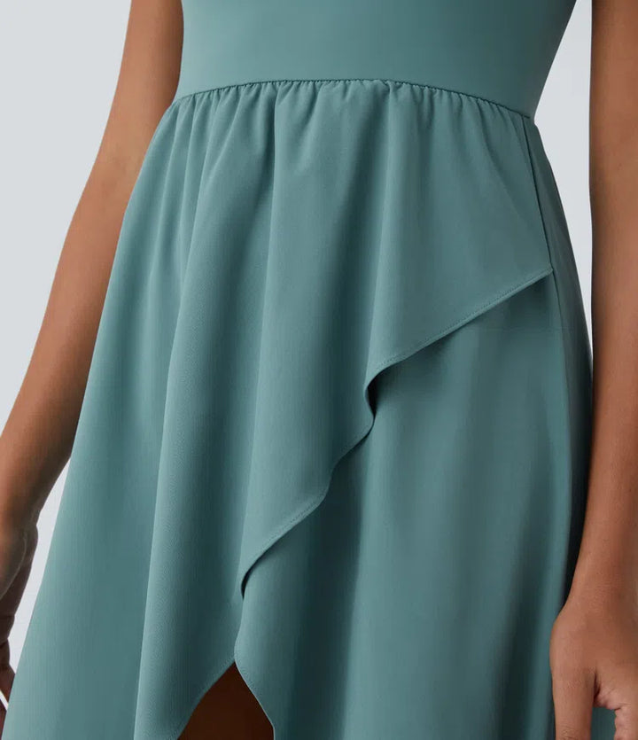 Breezeful High Low 2-Piece Pocket Flowy Midi Quick Dry Casual Dress