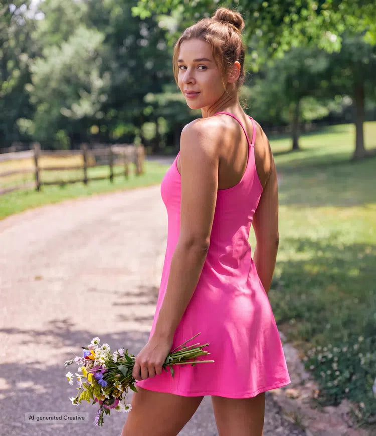 Softlyzero Plush Backless Active Dress-Easy Peezy Edition DD-F