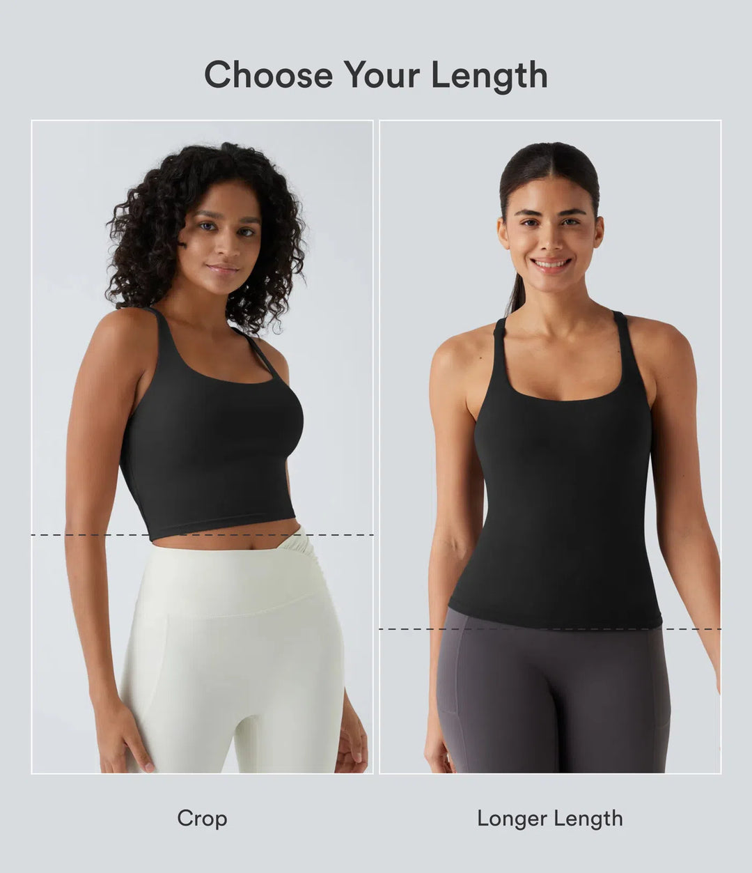 Crisscross Backless Built-in Bra Cropped Running Tank Top A-D Cups