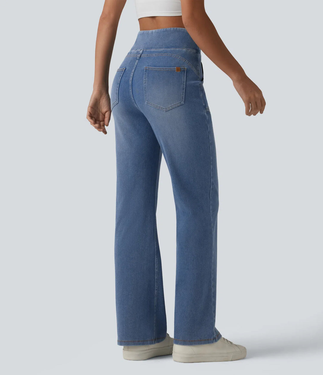 Halara Flex High Waisted Tummy Control Bootcut Casual Jeans with Pockets