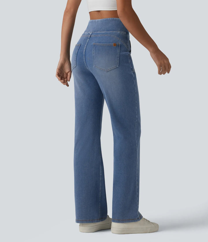 Halara Flex High Waisted Tummy Control Bootcut Casual Jeans with Pockets