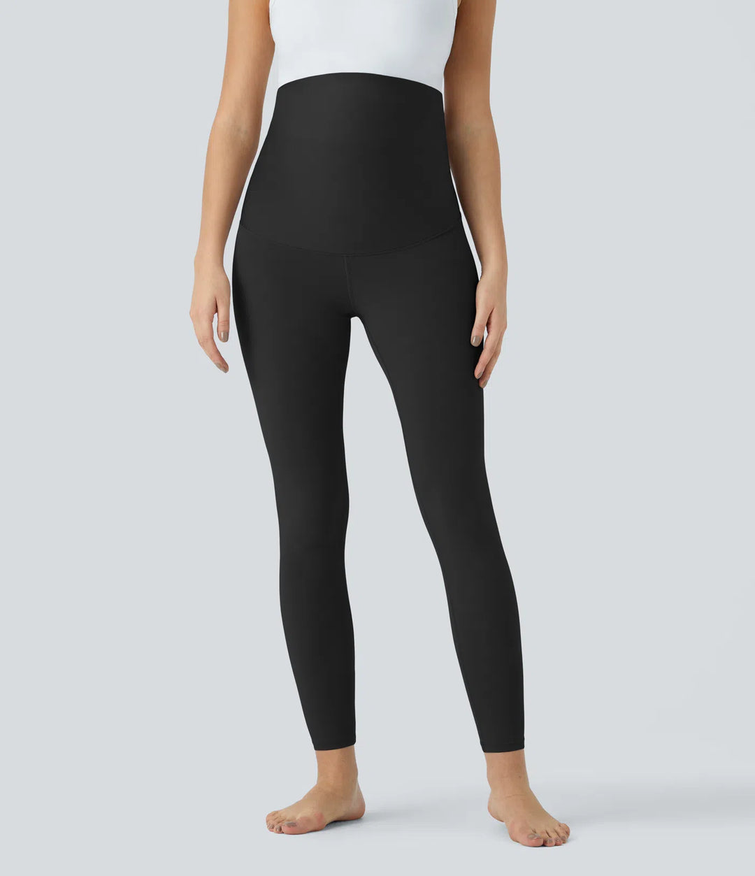 SoftlyZero Super High Waisted Maternity Yoga 7/8 Leggings