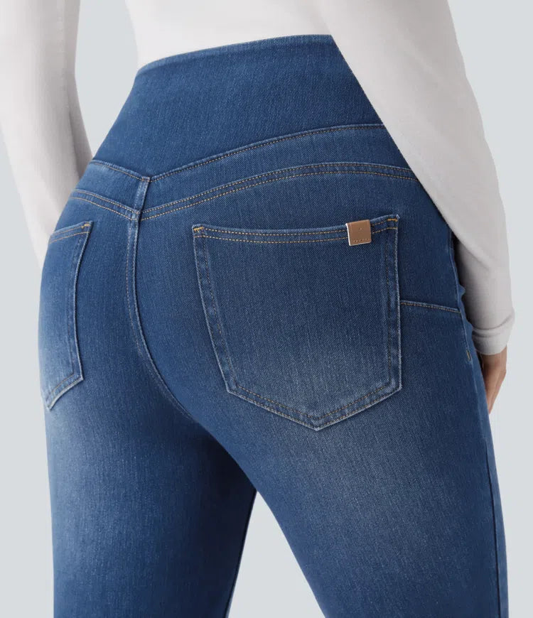 Halara Flex High Waisted Denim Casual Skinny 7/8 Leggings with Pockets
