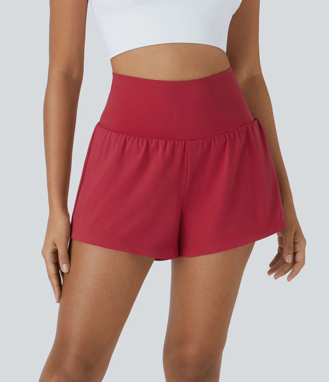 SoftlyZero Airy Super High Waisted 2-in-1 InstantCool Yoga Shorts with Pockets