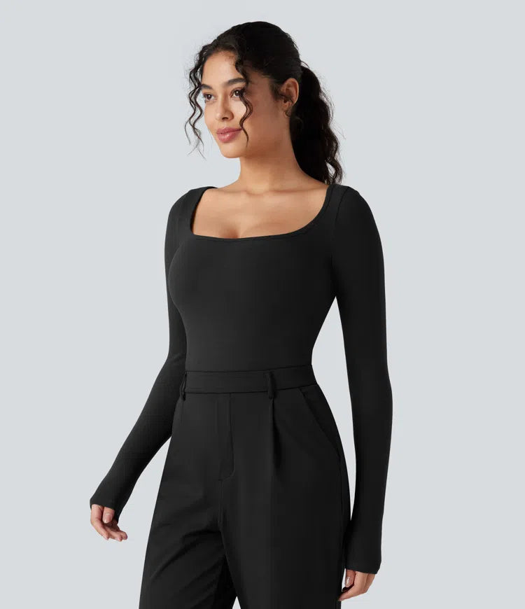Halara HeatCore Scoop Neck Long Sleeve Work Warming T-Shirt