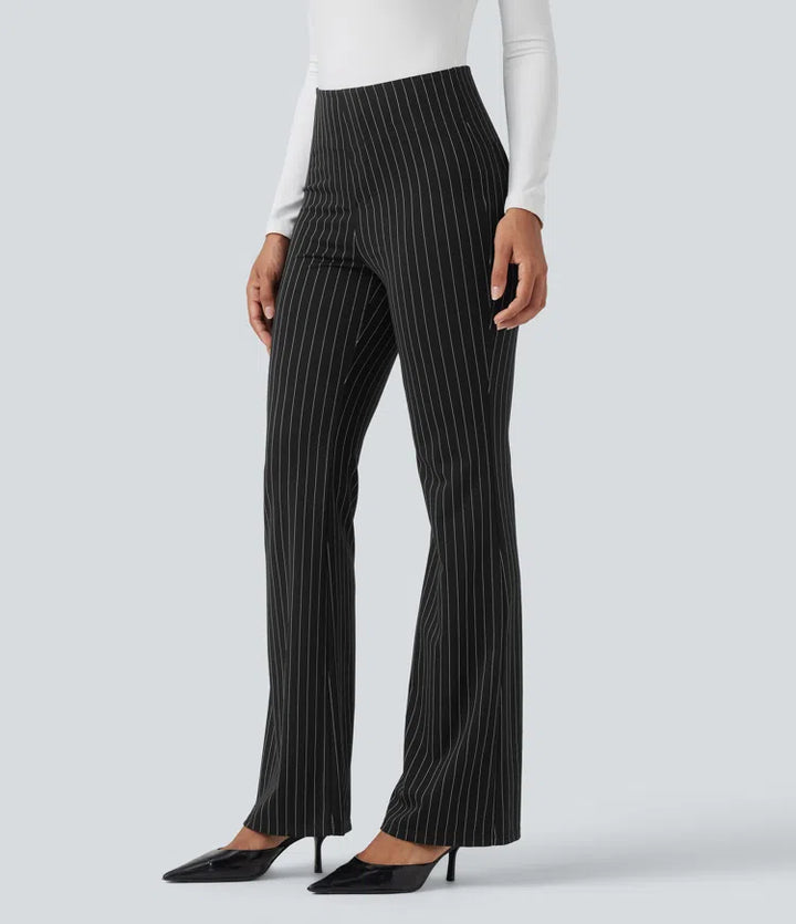 Halara Flex High Waisted Striped Work Flare Pants with Pockets