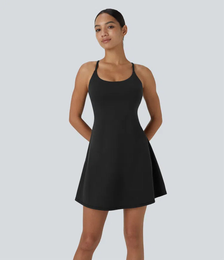 SoftlyZero Plush Backless Active Dress